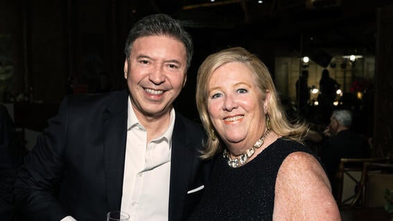 Board members George Madrigal and Marti Pozzi enjoy the Tonga Room Afterparty.