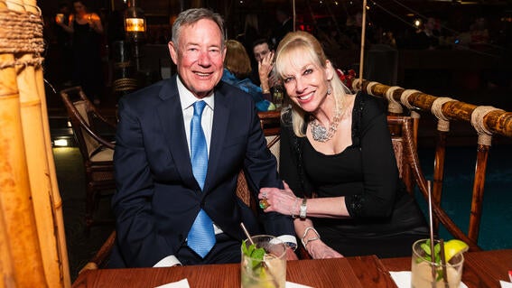 Rick Silvani and Katrina Silvani enjoy the Tonga Room afterparty at the 2024 Evening of Wishes on Thursday, March 7. 