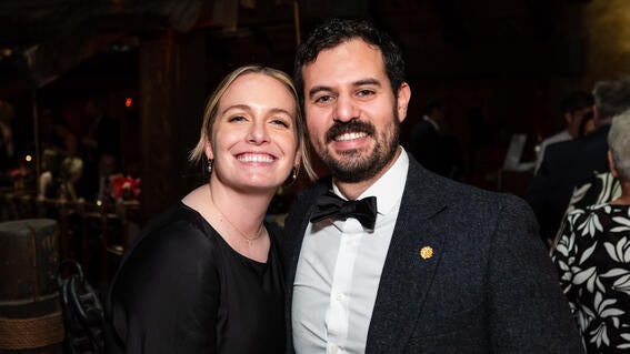 Lindsey Stoll and Lalo Gutierrez enjoying the Tonga Room afterparty at the 2024 Evening of Wishes on Thursday, March 7.