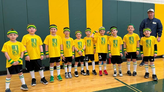 Adorable group of dodgeballers
