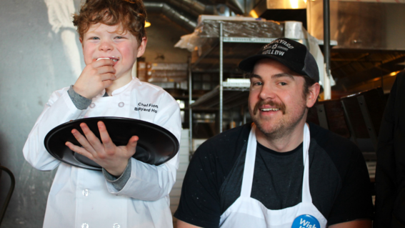 Wish kid Fionn and wish alum Jameson