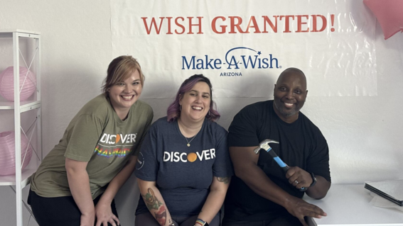 Discover volunteers helped to grant Mikaela's wish!