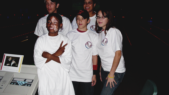 Arron with his family enjoying Make-A-Wish Greater Bay Area's annual bowl-a-thon in 2005.