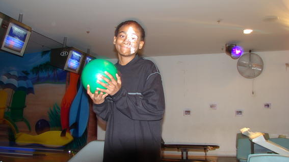 Arron enjoying Make-A-Wish Greater Bay Area's annual bowl-a-thon in 2006.