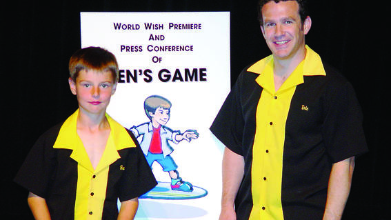 Ben and EJ at during the launch of Ben's Game in 2004.