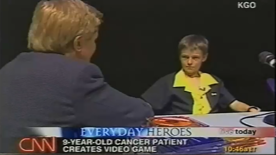 Ben featured on a CNN interview during his wish day celebration in 2004.