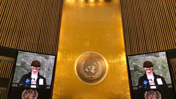 Kale on big screens UN