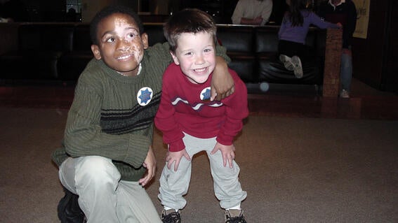 Wish kids Aaron and Matthew
