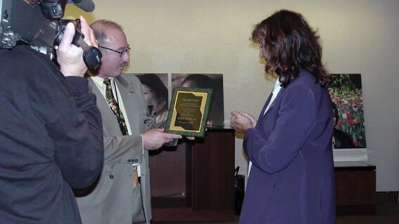 Presentation of proclamation plaque