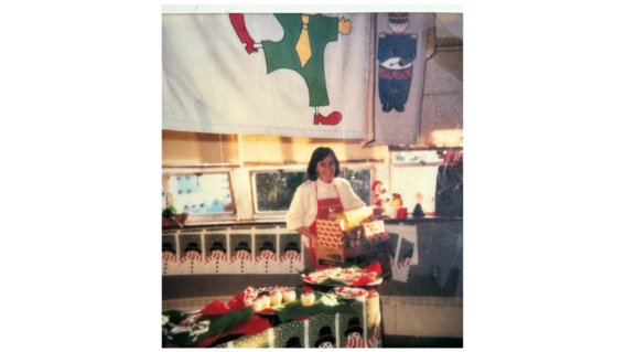Annie at a holiday event
