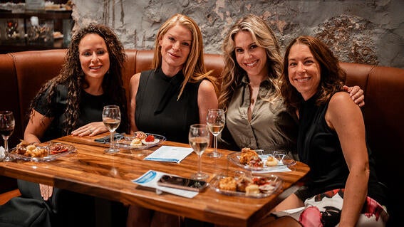 A group of ladies enjoying girls' night at Grapevine. 