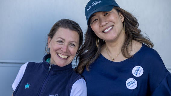 Make-A-Wish Greater Bay Area CEO Betsy Biern and Lia Hanson at the Wish It Forward Reunion on April 27.
