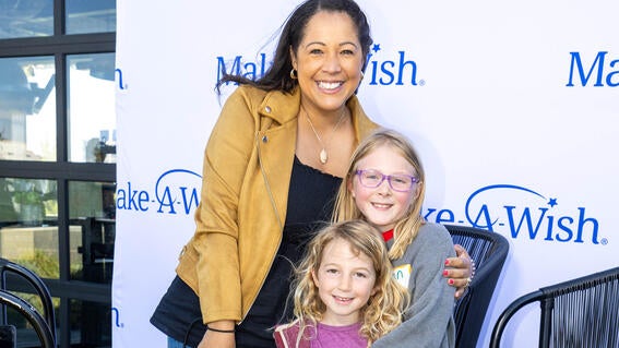 News anchor Noelle Bellow from KRON 4 Digital after interviewing wish kid Quinn and her sister Camryn about their experience on Quinn's wish to go to Hawaii to swim with dolphins in 2022.