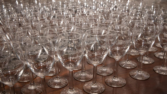 Wine glasses to celebrate the event.