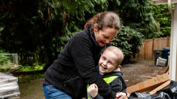 Wish Kid Cameron with their Mom