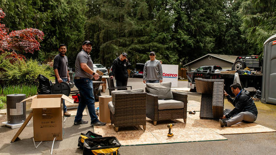 Assembling Outdoor Furniture for Cameron's Wish