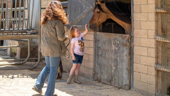 McKenzie with horse