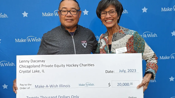 WIsh and Hope Cup Fundraising Check Presentation