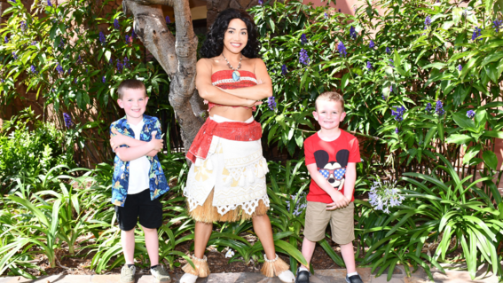 Brothers standing with Moana