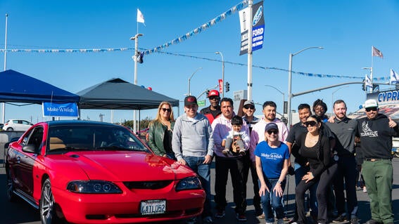 Ignacio with the staff of Coastal Colors, Cypress Coast Subaru and Make-A-Wish Greater Bay Area during Ignacio’s wish celebration