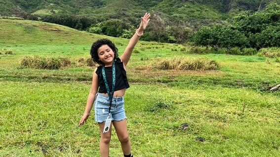 Deydalie loved exploring the island with her family.