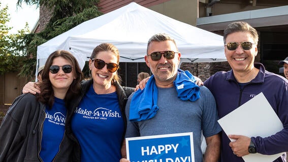George Madrigal and team members at Walk for Wishes