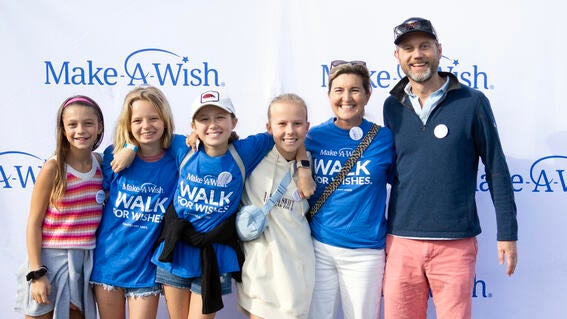 Tiffany Rowe and family at Walk for Wishes