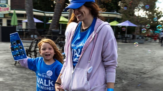 Mom and child at Walk for Wishes