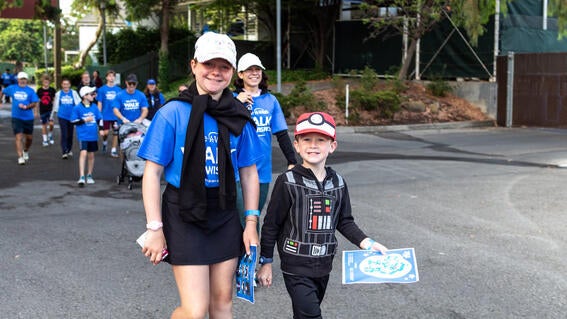 Two walkers on course at Walk for Wishes