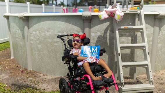 Aubrey Swims For Smiles