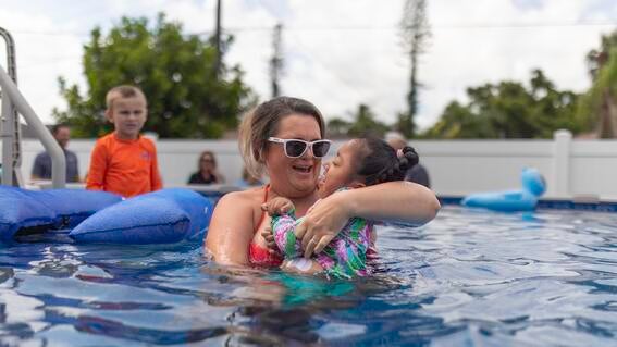 Aubrey Swims For Smiles