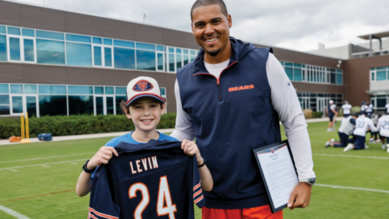 Asher meets Chicago Bears GM Ryan Poles