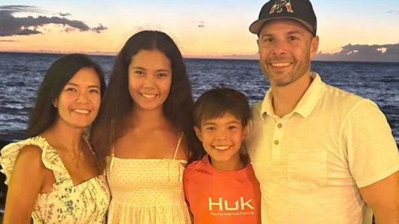 Brett with Family During Sunset