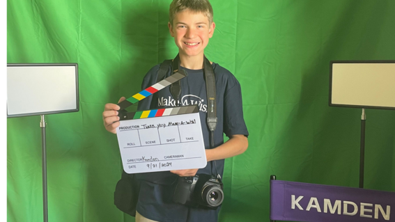 Kamden with Film Equipment