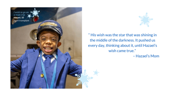 Wish Kid Hazael in front of train