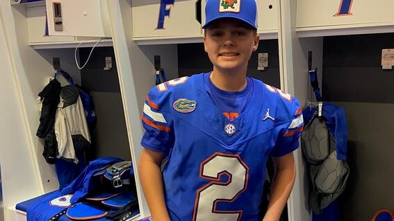 Levi in UF Football Jersey