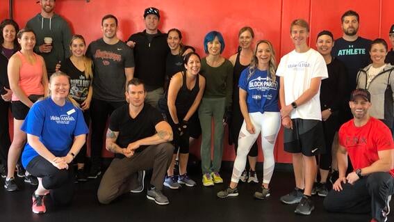 Workout for Wish Kids with wish alum, Jacob