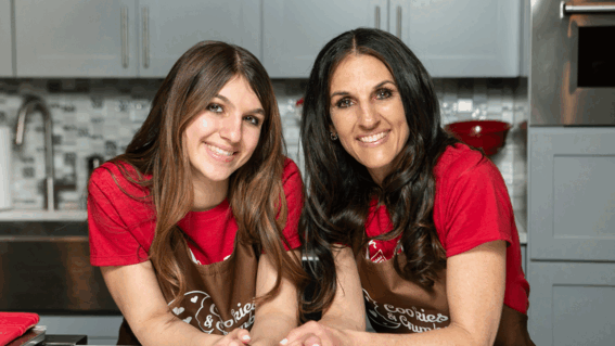 Neysa and her mom standing in their kitchen