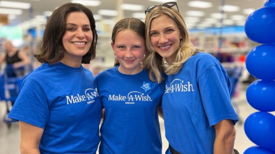 Emma and volunteers on shopping spree