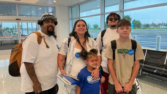 wish family at airport