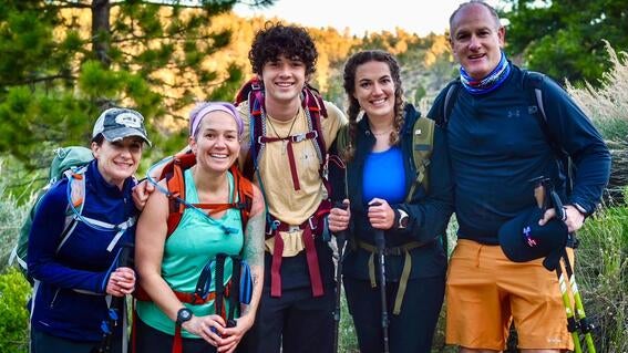 5 Hikers Smiling