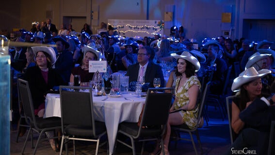 People sitting at a table. 