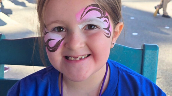 Keleigh with face paint