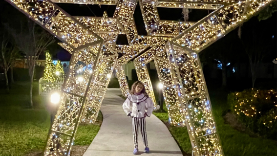 Ava in front of Star