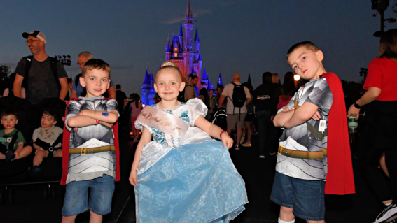 Teagan and Siblings in front of Castle