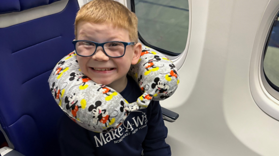 Austin on Plane