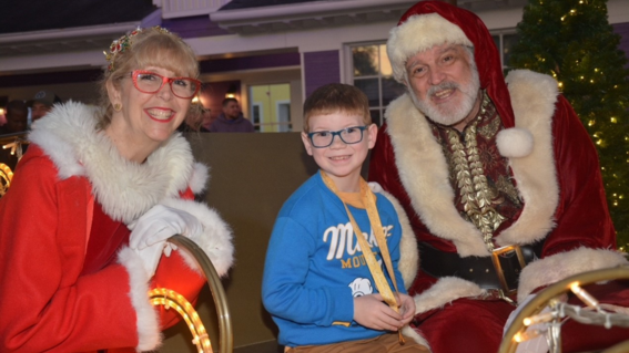 Austin with Santa