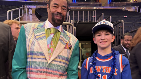 Caiden with Knicks