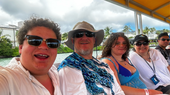 Geffen and Family on Boat