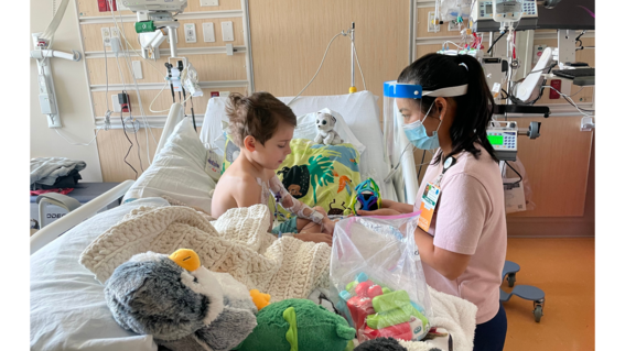 Wish kid Eero receives treatment at Kaiser Permanente Oakland.  